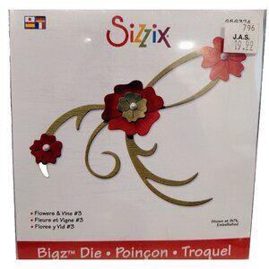 Sizzix Bigz Die 656374 Retired Flowers & Vine #3 Bigkick Big Shot